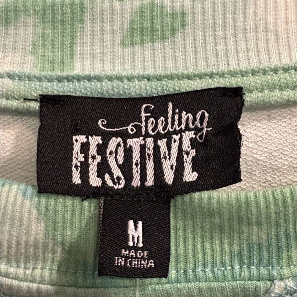 Feeling Festive Green Tie-Dye Shamrock Sweatshirt - Picture 5 of 7